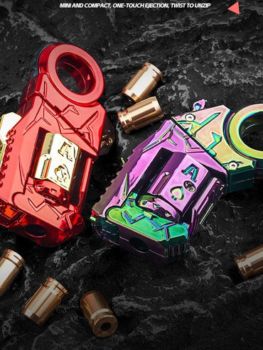 Mini Ring Decompression Launcher Alloy Shell Ejecting Model Fidget Toy